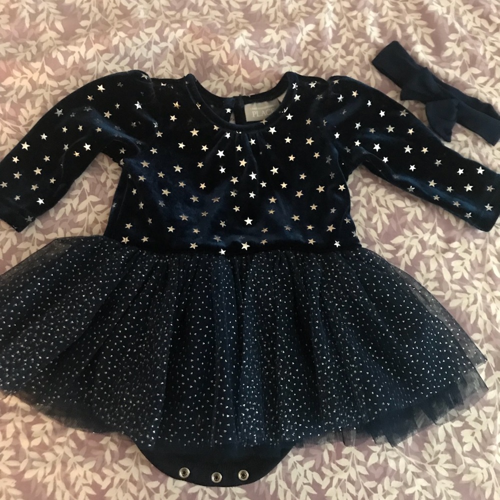 Fancy navy blue star dress